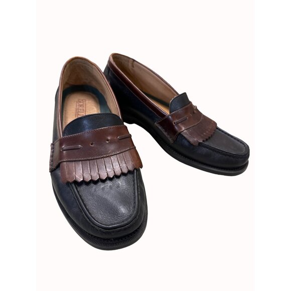 Borelli  Italian men’s brown kilt leather shoes loafers size 11D SKU 4901 main image 7